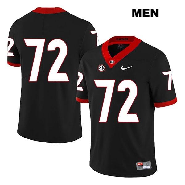 Georgia Bulldogs Men's Netori Johnson #72 NCAA No Name Legend Authentic Black Nike Stitched College Football Jersey XGA8656IP